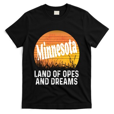 Minnesota Land Of Opes And Dreams Ope Sunset Field Funny T-Shirt