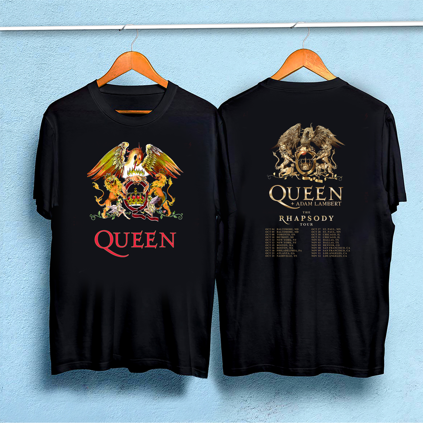 Queen Adam Lambert The Rhapsody Tour 2023 T Shirt