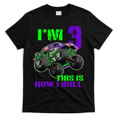 Monster Trucks Are My Jam 3rd Birthday Boy 3 Years Old T-Shirt