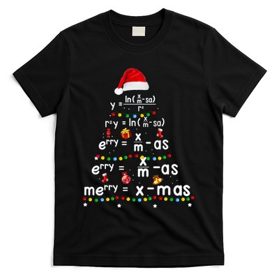 Math Teacher Christmas Tree Funny T-Shirt