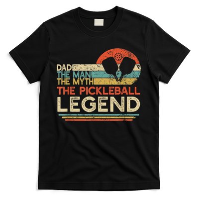 Men Vintage Pickleball Dad The Man The Myth The Legend T-Shirt