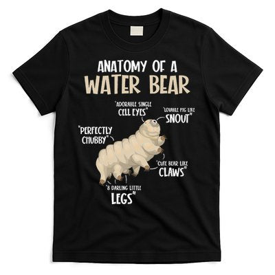 Microbiology Water Bear Science Facts Tardigrade Anatomy T-Shirt