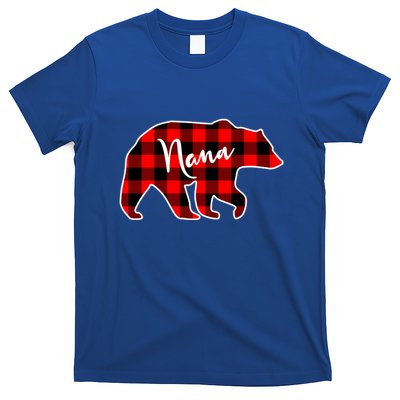 Nana Bear Red Plaid Matching Family Christmas Cool Gift T-Shirt