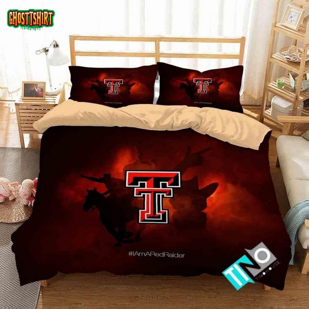 NCAA Texas Tech Red Raiders 4 Logo N 3D PersonalizedCustomized Bedding Set