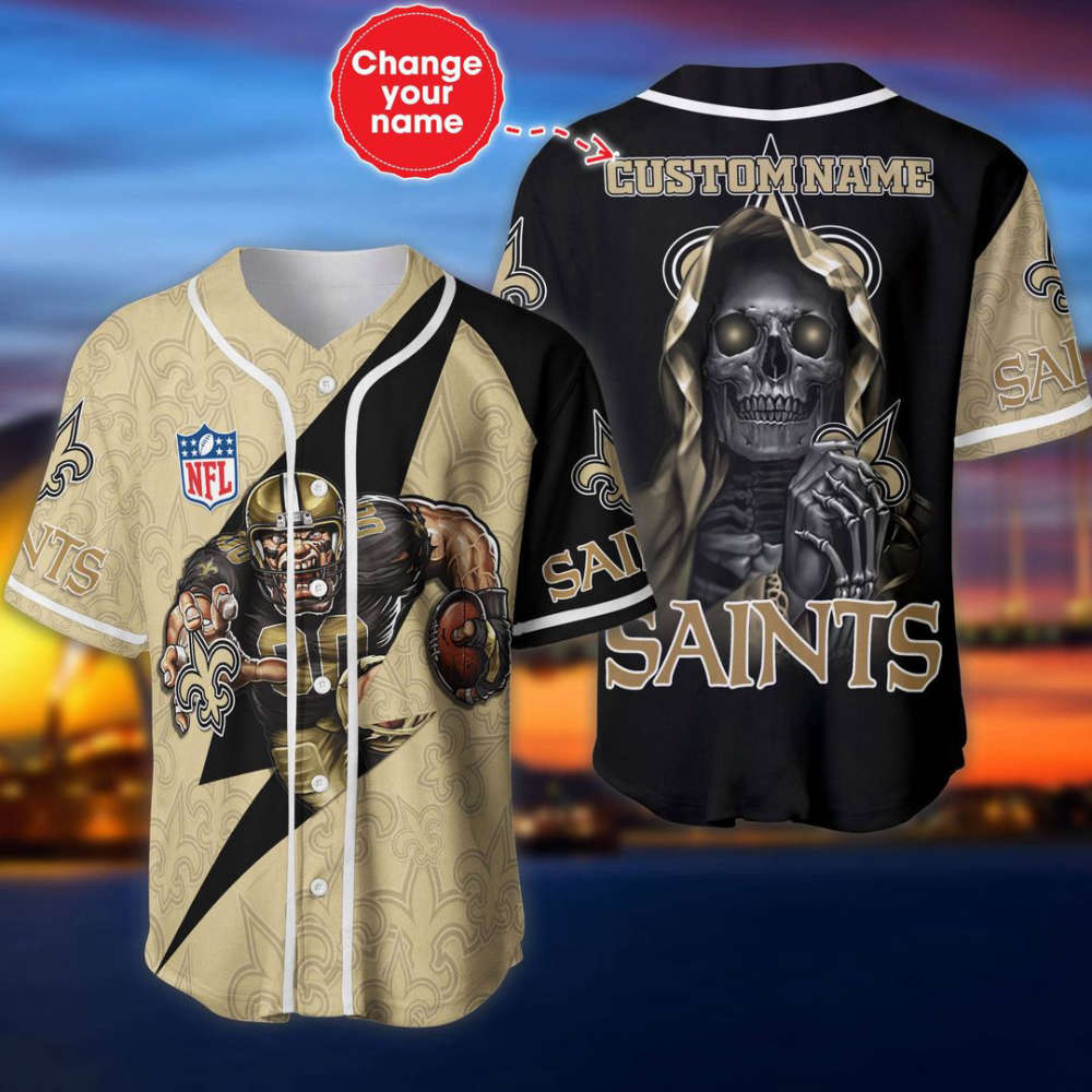 New Orleans Saints Personalized Baseball Jersey Fan Gifts - lylyprint.com