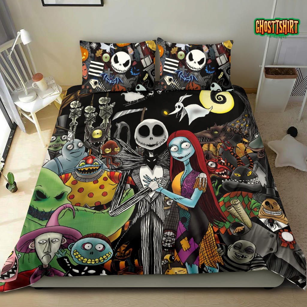 Nightmare Before Christmas Bedding Set 02 - Jack and Sally Merch