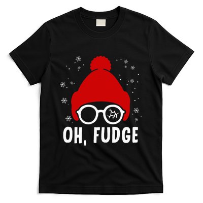 Oh a Fudge Funny Christmas Saying Vintage Xmas Santa Hat T-Shirt