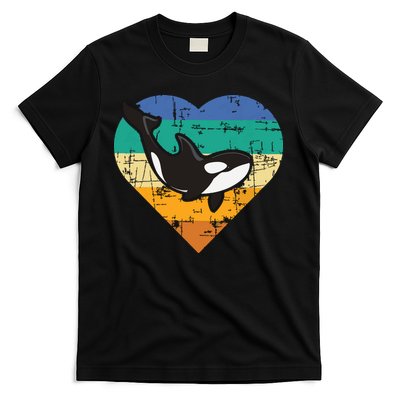 Orca Whale Heart Whale Lover Marine Biologist Whales T-Shirt