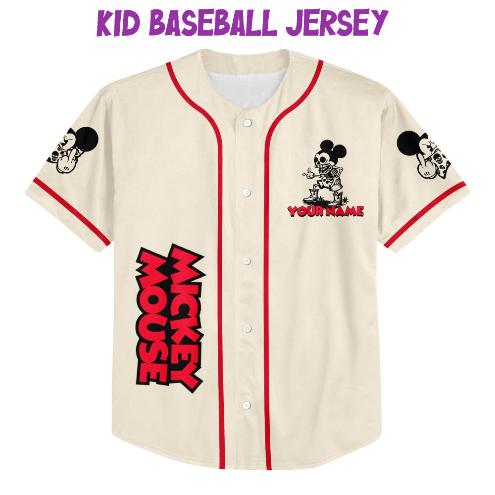 Personalize Mickey Bad Jersey - Disney Baseball Sports Tee Cute Gift for Fans at Magic Kingdom - Birthday - Bafud