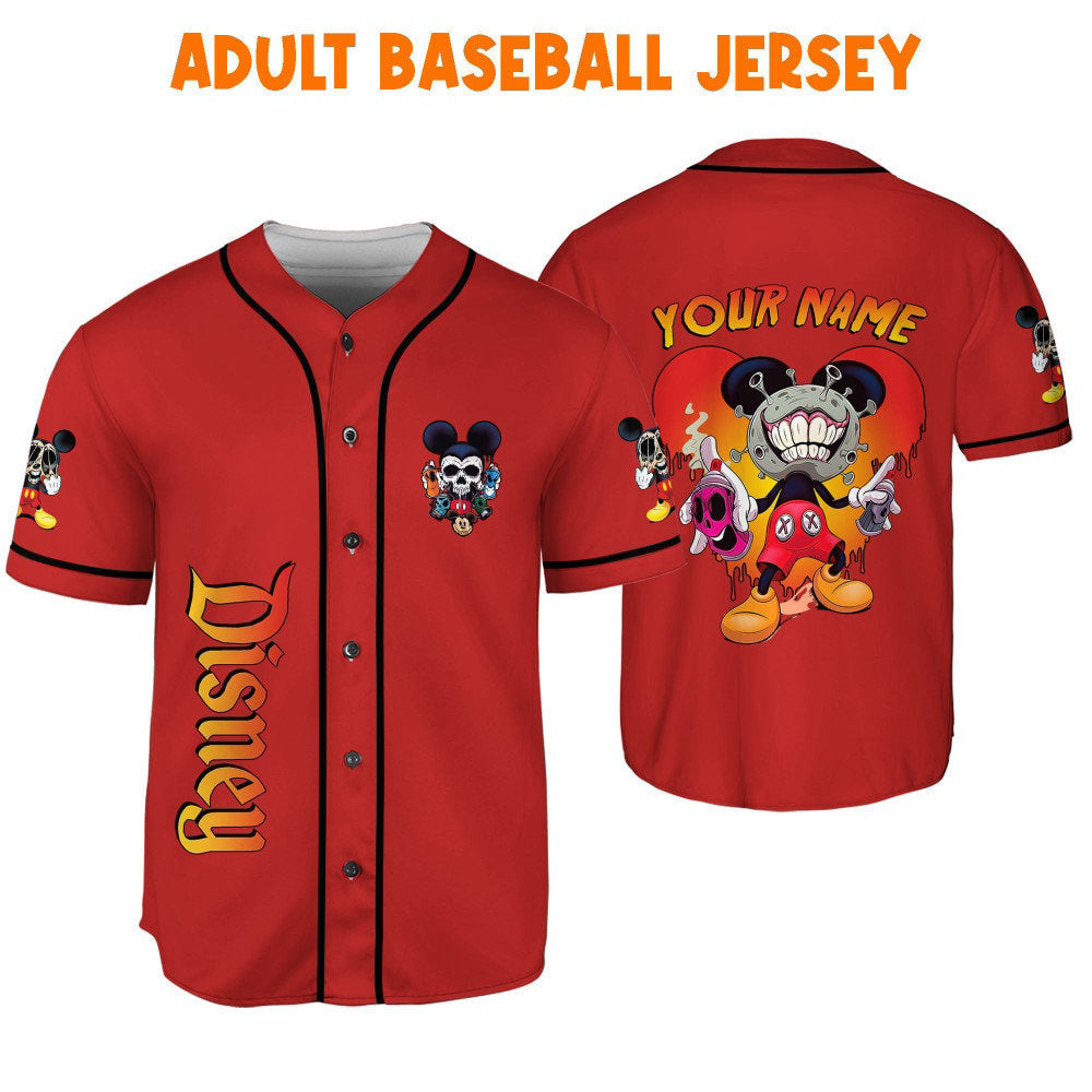 Personalized Horror Disney Scary Monster Mickey Mouse Baseball Jersey - Cute Gifts for Disney Fans - Bafud