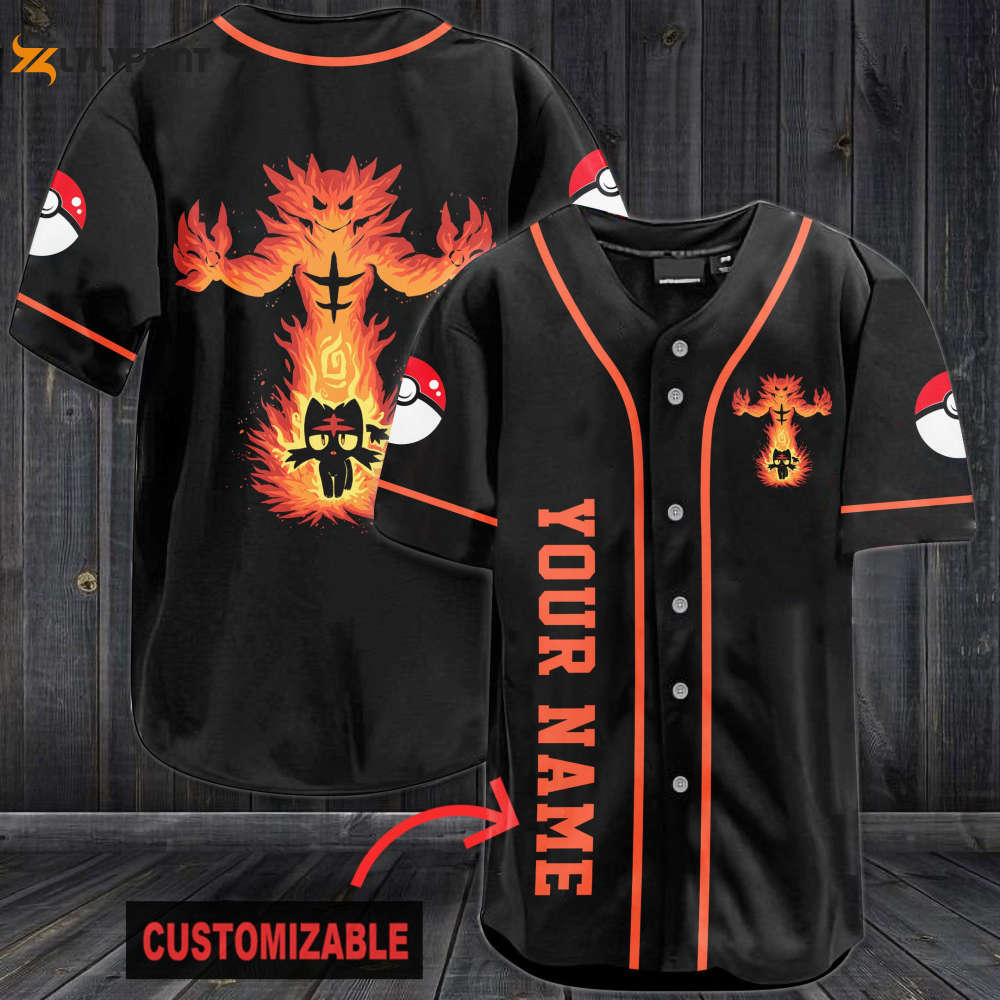 Personalized Incineroar Baseball Jersey - lylyprint.com