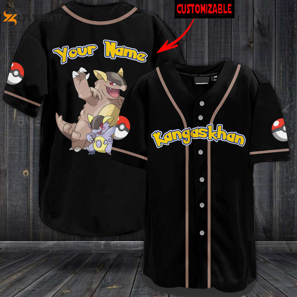 Personalized Kangaskhan Baseball Jersey - lylyprint.com