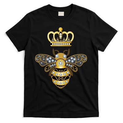 Queen Bee Crown Girl Honey Hive Beekeeping Bee T-Shirt