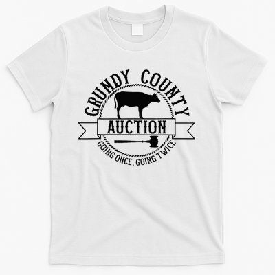 Retro Cow Cattle Grundy County Auction Western Country Farm T-Shirt
