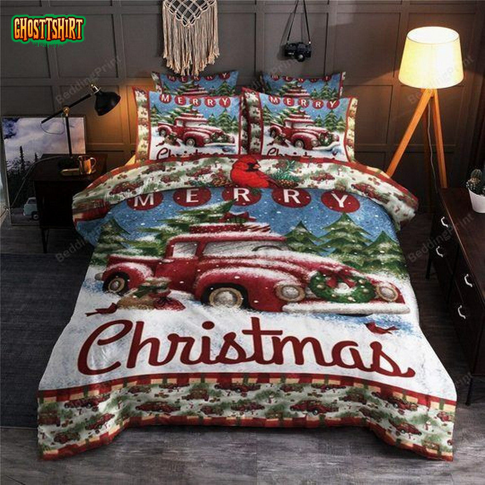 Red Truck Christmas Bedding Set