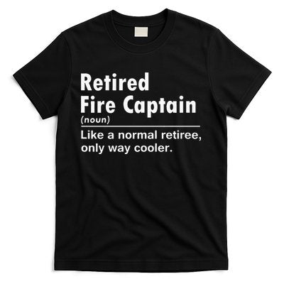 Retired Firefighter Fire Captain Chief Funny Definition T-Shirt