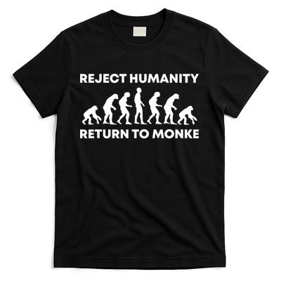 Reject Humanity Return To Monke Funny Meme Monkey Evolution T-Shirt