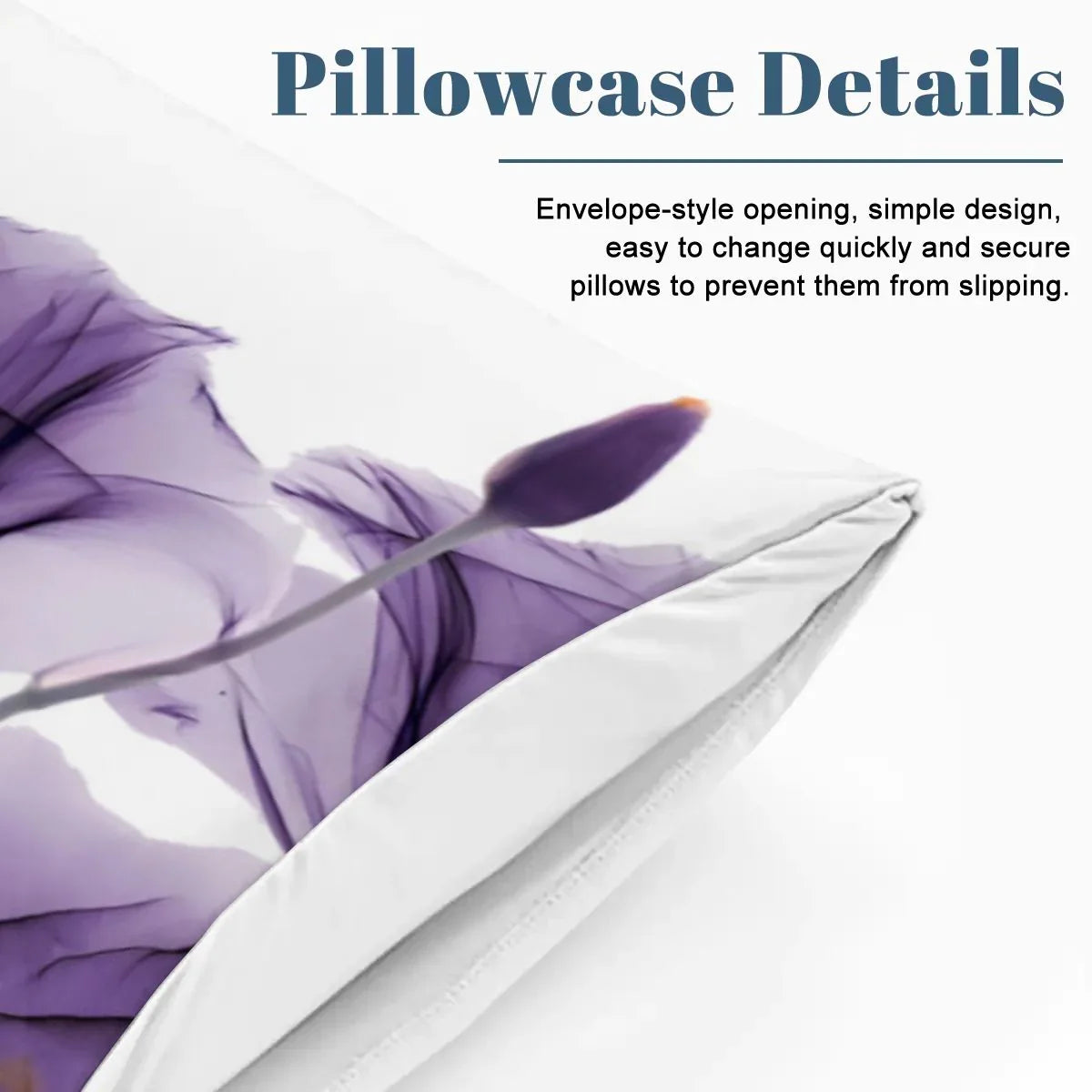 Gentian Hope Duvet Cover Bedding Set | Personalized 3-pc Duvet Cover With Pillowcases