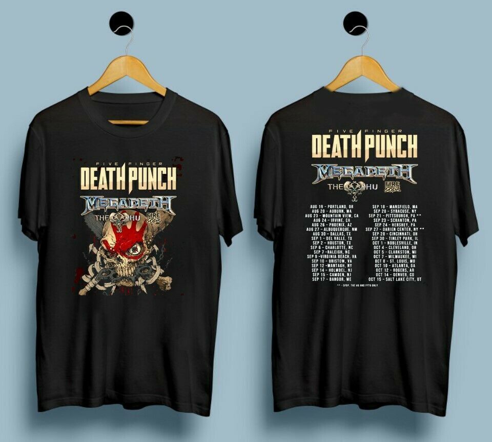 Megadeth Five Finger Death Punch Tour 2022 Tshirt