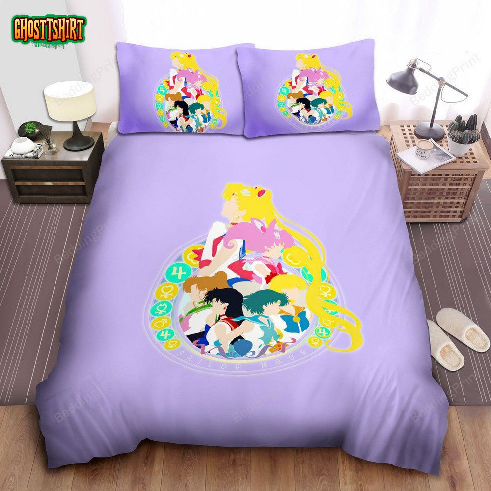 Sailor Moon, Six Sailors Bed Sheets Duvet Cover Bedding Set