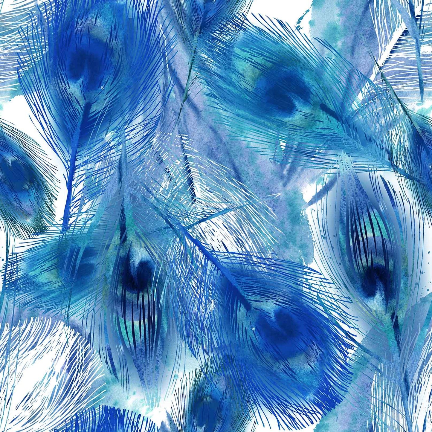 3D Blue Peacock Feather Quilt Cover Set Bedding Set Pillowcases 42