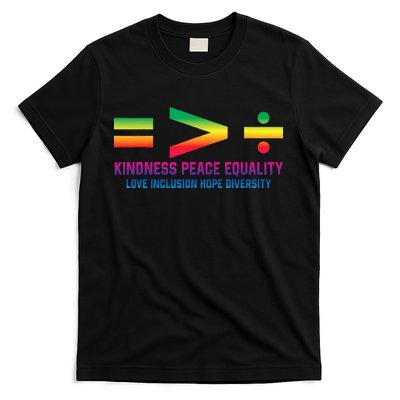 Social Justice Equality Greater Than Division T-Shirt