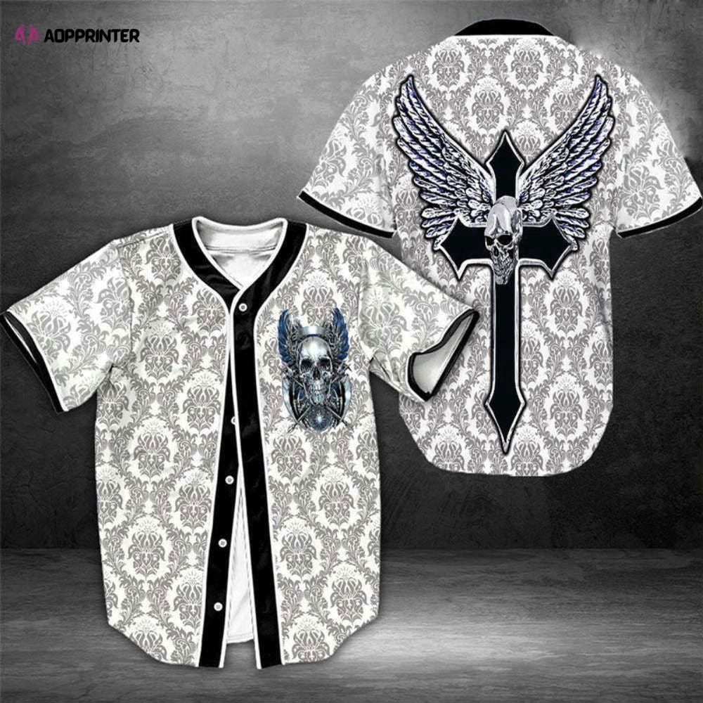 Skull Faith Over Fear Baseball Jersey | Colorful | Adult Unisex | S - 5XL Full Size - Aopprinter