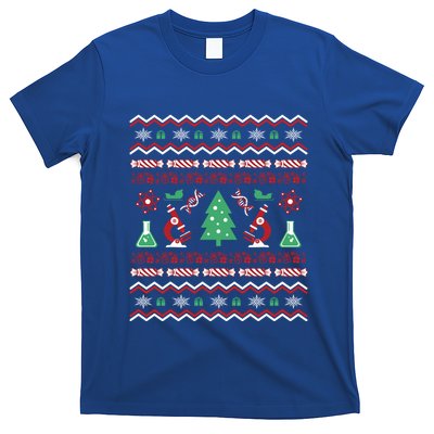 Science Laboratory Ugly Christmas Sweater Dna Microbiology Gift T-Shirt