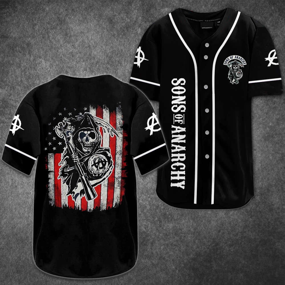 Sons of Anarchy Baseball Jersey: Authentic and Stylish SOA0306L6KD Apparel - Aopprinter