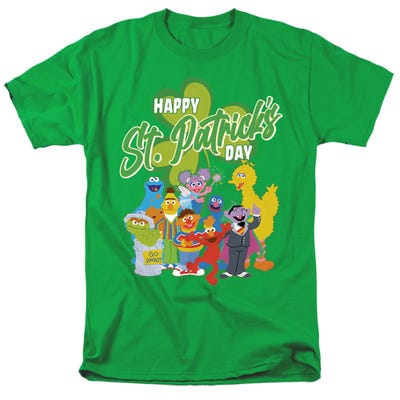 Sesame Street/st. Patrick's Day Big Bird Elmo Cookie Monster T-Shirt