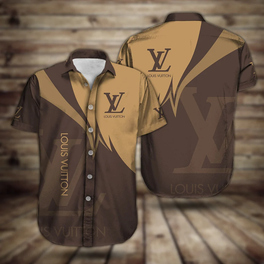 Stylish Louis Vuitton Button Shirt: Luxury Summer Outfit for Men & Women - Aopprinter