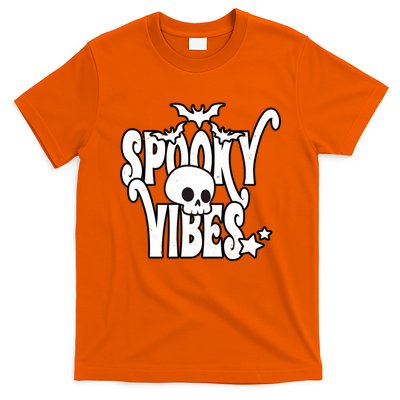 Spooky Vibes Skull Halloween T-Shirt