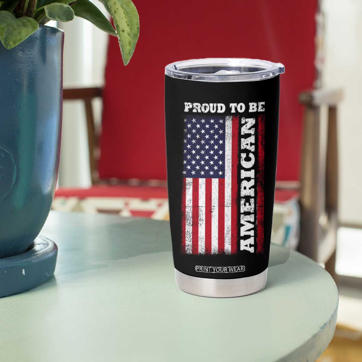 American Patriot Tumbler Cup US Citizen Est 2025 Proud To Be American TB09