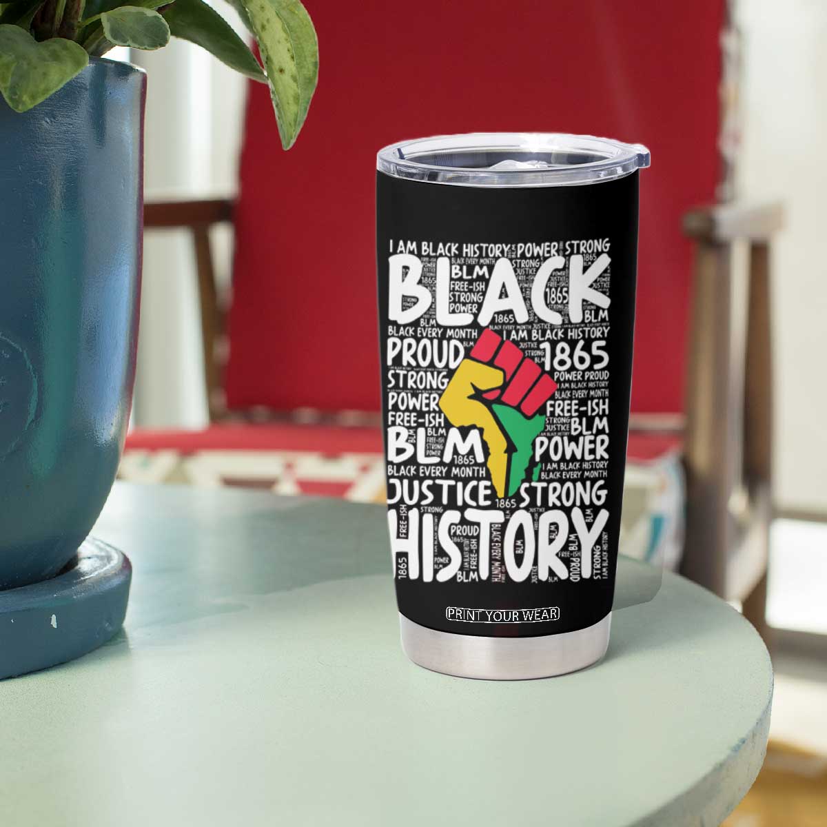 Black Pride Tumbler Cup Black Love Joy Excellence Pride BLM Black History TB09