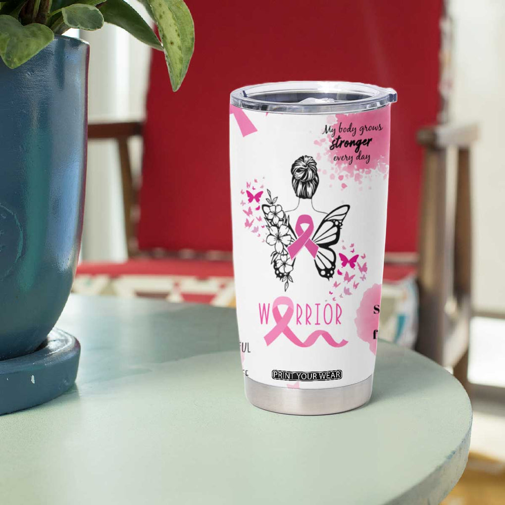 Breast Cancer Survivor Tumbler Cup With Inspirational Words Get Well Soon Gifts TB10
