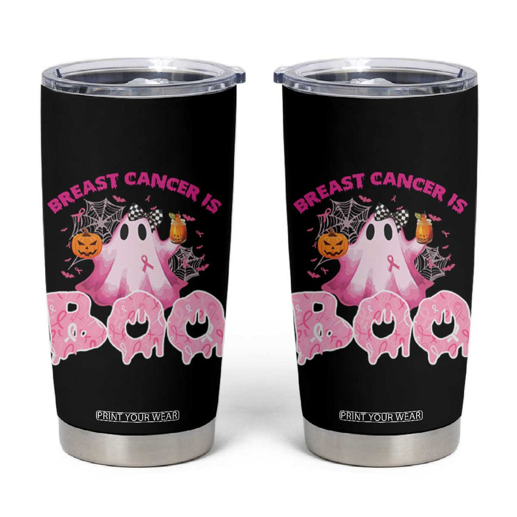 Breast Cancer Awareness Tumbler Cup Pink Ribbon Boojee Halloween Support The Fighters TB10