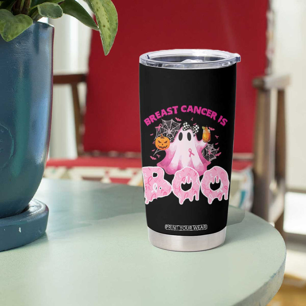 Breast Cancer Awareness Tumbler Cup Pink Ribbon Boojee Halloween Support The Fighters TB10