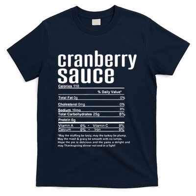 Thanksgiving Christmas Cranberry Sauce Nutritional Facts T-Shirt