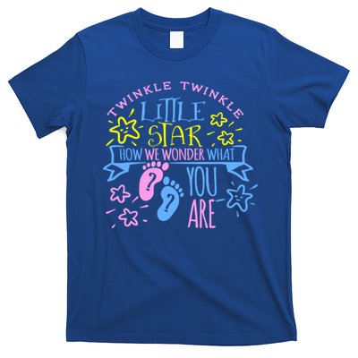 Twinkle Little Star How We Wonder What You Are Gender Reveal Gift T-Shirt