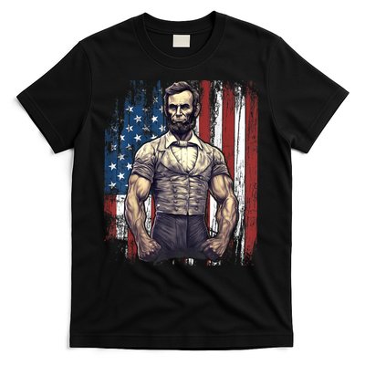 Th Of July Patriotic Funny Abraham Lincoln Graphic July 4th T-Shirt