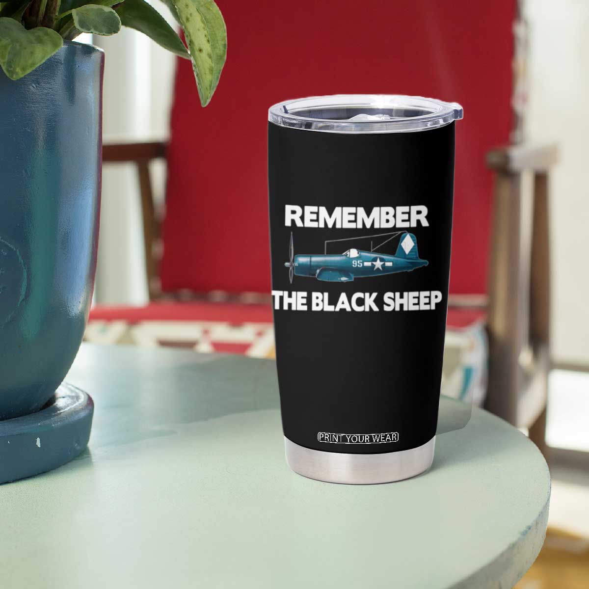 CORSAIR WWII HISTORY Tumbler Cup Black Sheep Squadron Pilot TS02