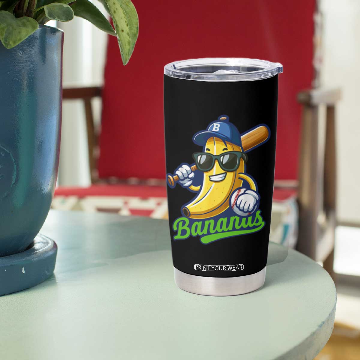 Cute Banana Graphics Tumbler Cup Funny Sports Baseball Lover TS02