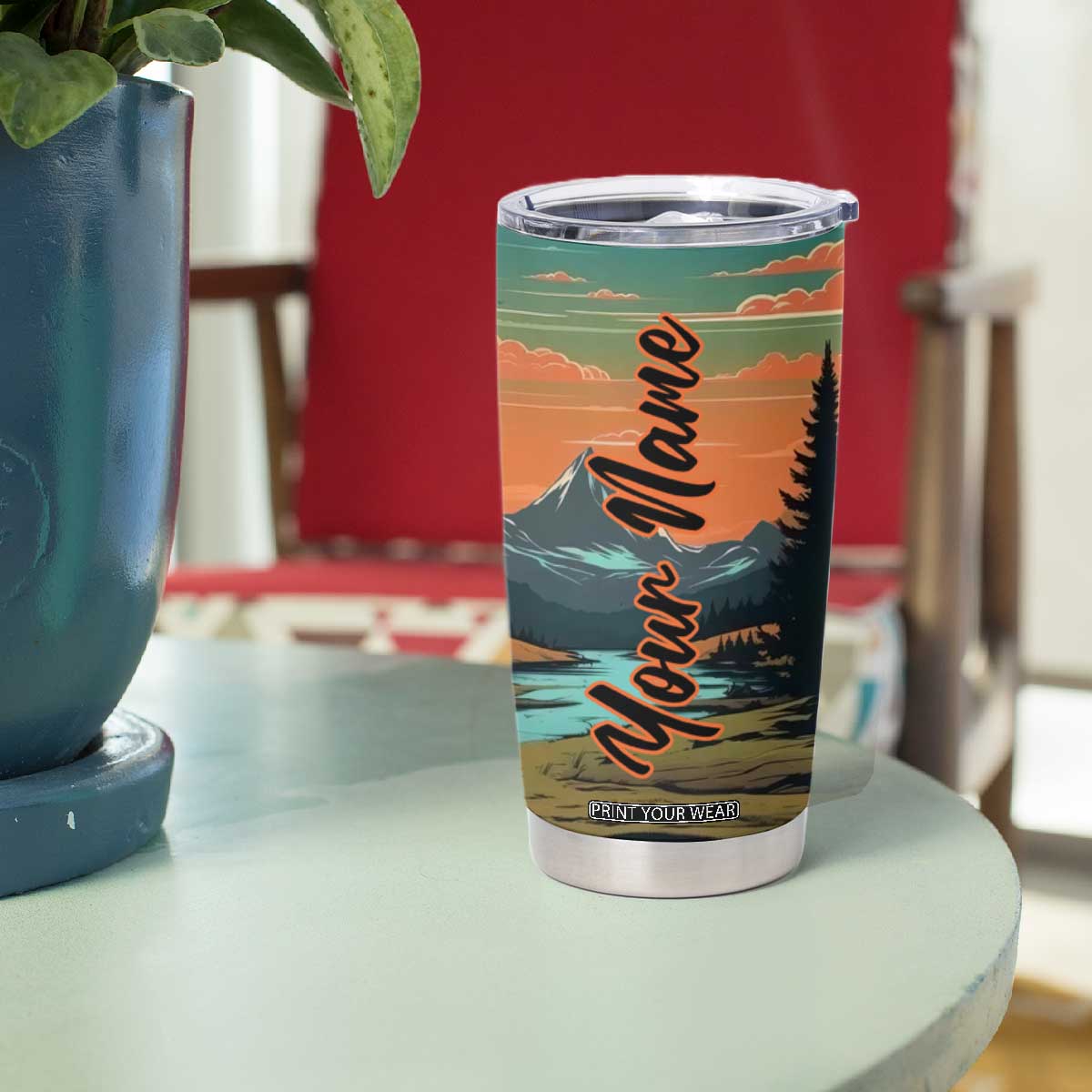 Camping Trailer Tumbler Cup Personalized TS04