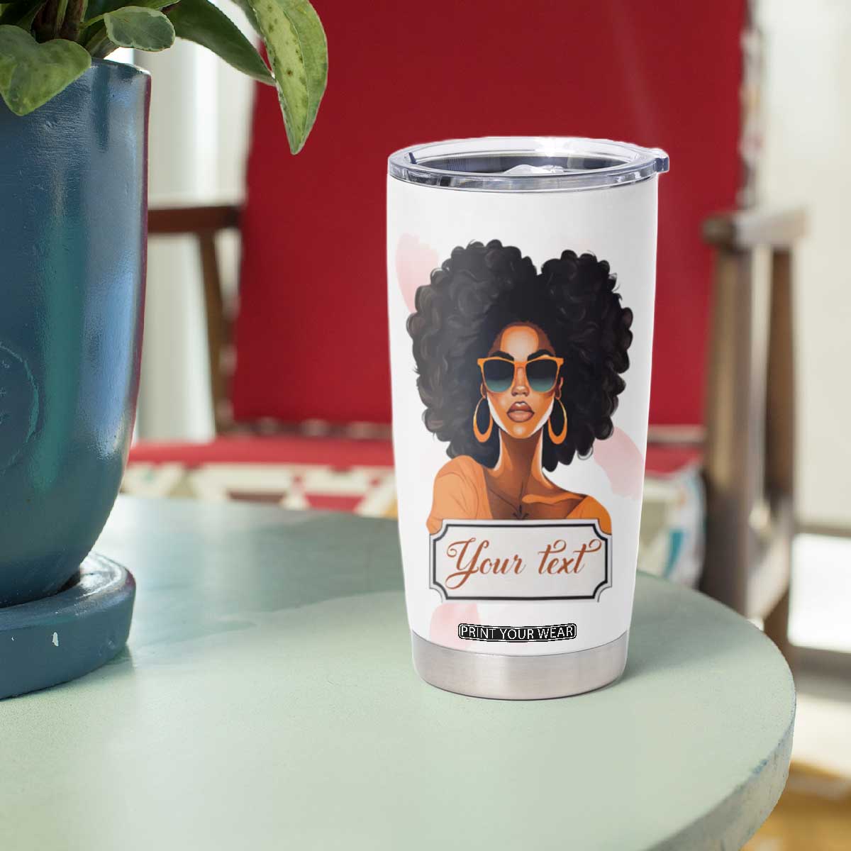 A Black Queen Should Be Two Things Classy And Fabulous Tumbler Cup Personalized TS04