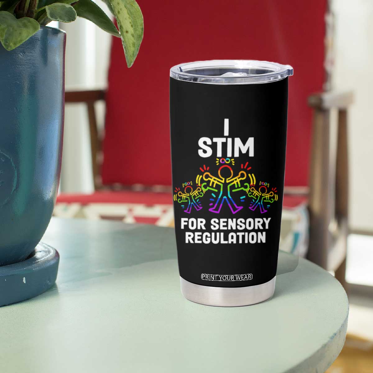 Autism Awareness Tumbler Cup I Stim For Sensory Regulation TS09