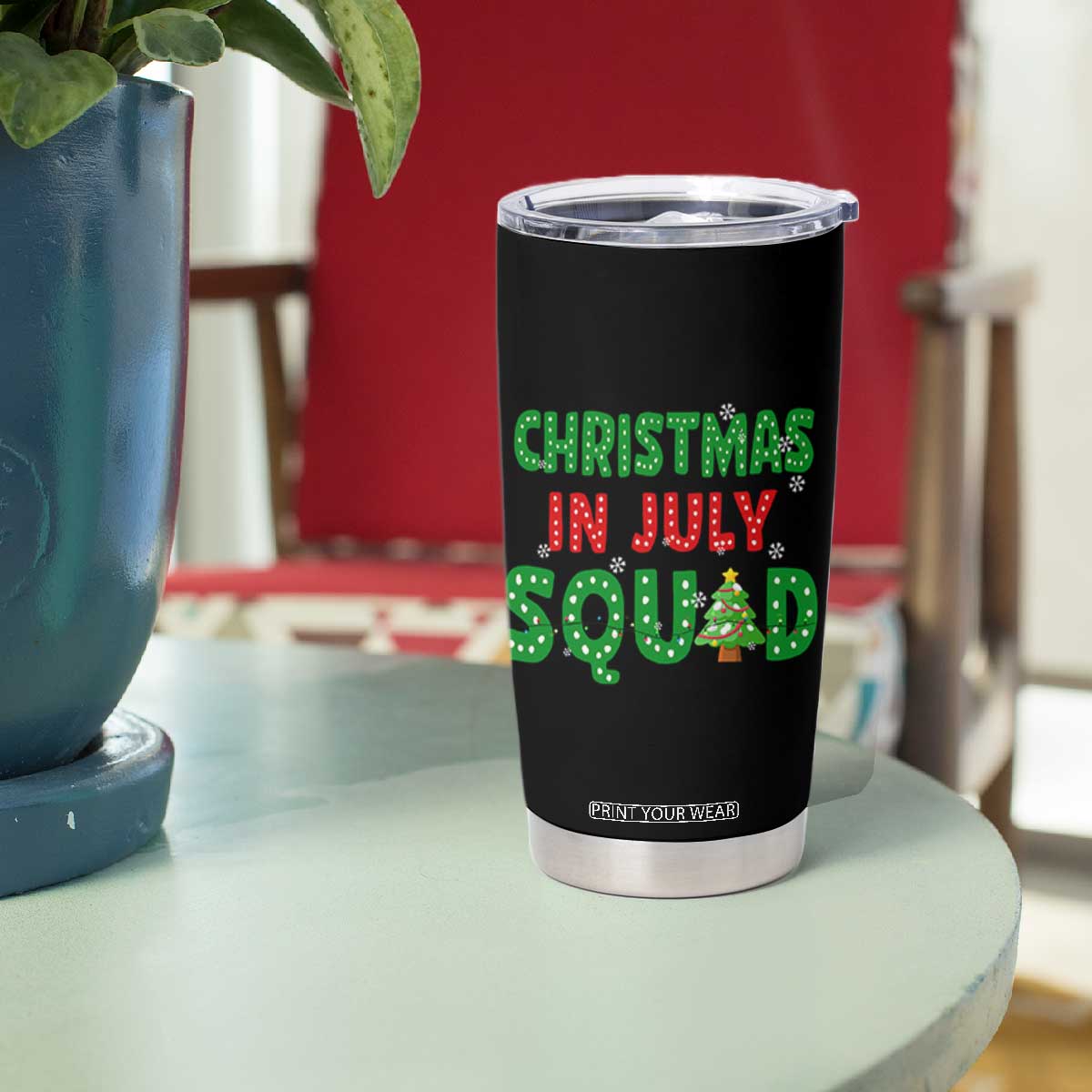 Christmas In July Squad Tumbler Cup Funny Summer Xmas TS10