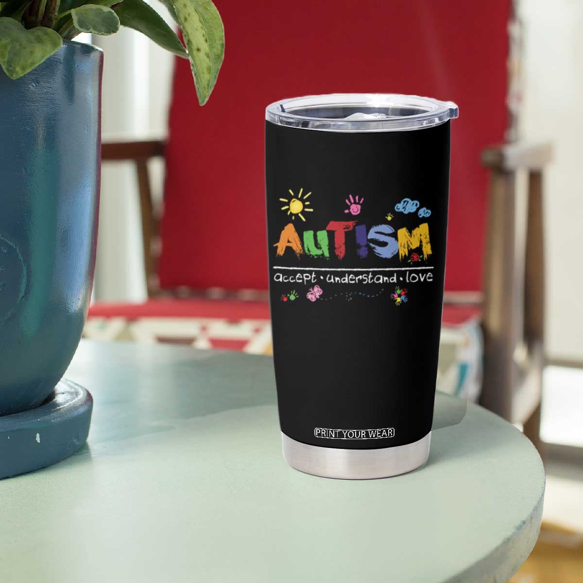 Autism Acceptance Month Tumbler Cup Autism Accept Understand Love SPED Teachers TS11