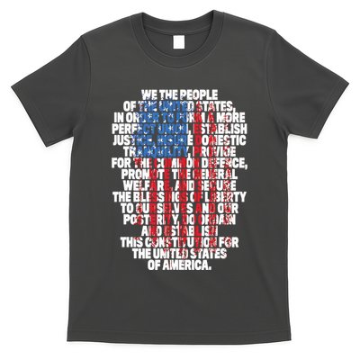 US Constitution We The People With Vintage Flag T-Shirt