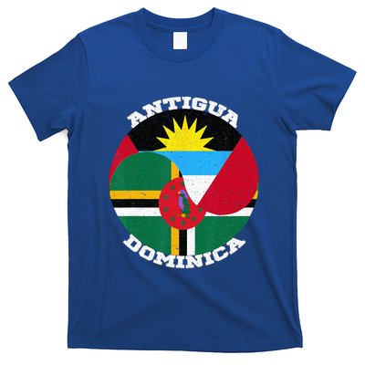 Vintage Dominica Antiguan Flag Antigua Dominica Flag T-Shirt