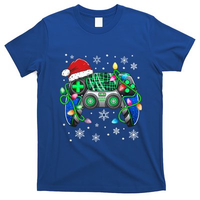 Video Game Controller Christmas Santa Hat Gamer T-Shirt